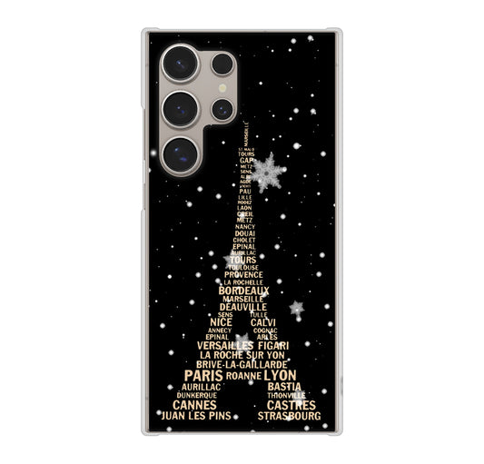 Galaxy S24 Ultra SCG26 au エッフェル塔 ハードケース 背面印刷