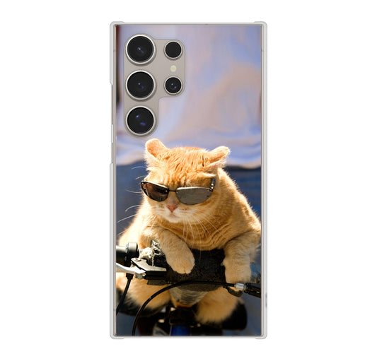 Galaxy S24 Ultra SCG26 au 595 にゃんとサイクル ハードケース 背面印刷