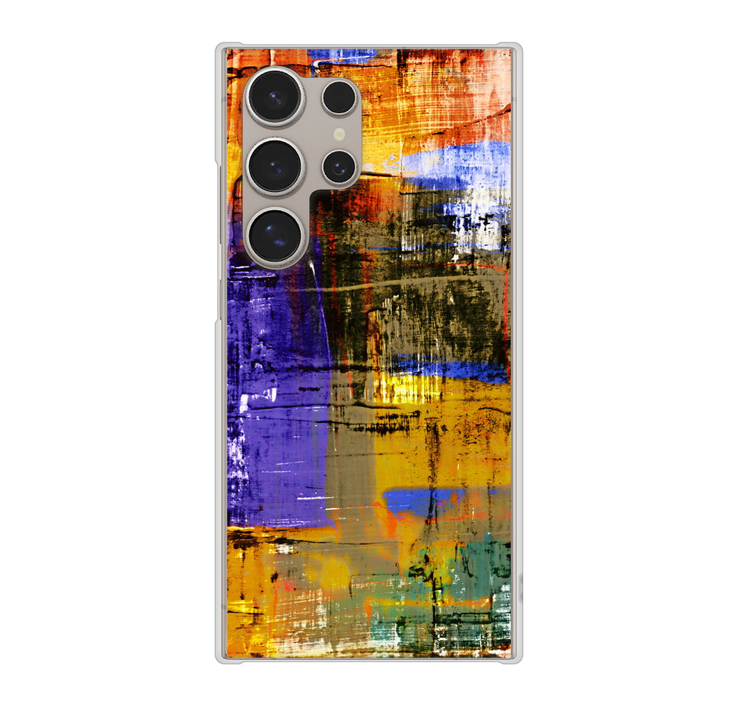 Galaxy S24 Ultra SCG26 au 609 クラッシュアートBL ハードケース 背面印刷