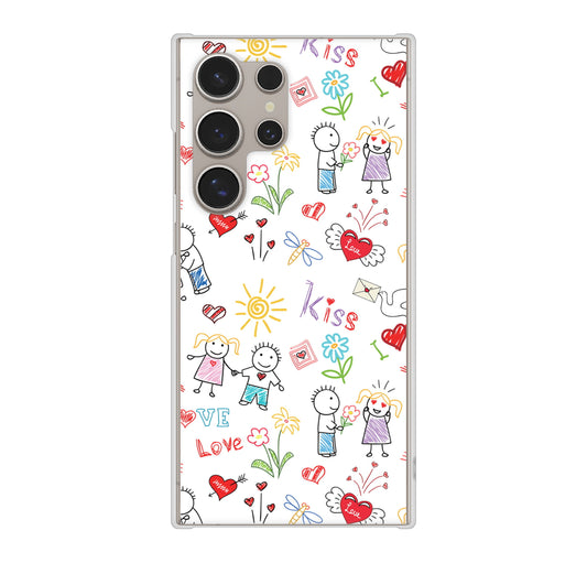 Galaxy S24 Ultra SCG26 au カップル＆ファミリー ハードケース 背面印刷