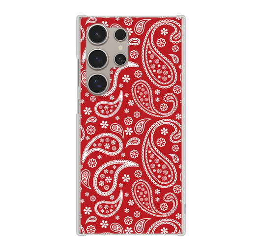 Galaxy S24 Ultra SCG26 au ペイズリー ハードケース 背面印刷
