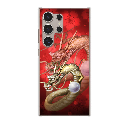 Galaxy S24 Ultra SCG26 au 龍 ハードケース 背面印刷
