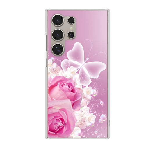 Galaxy S24 Ultra SCG26 au ロマンチックなバラ ハードケース 背面印刷