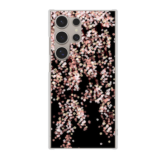 Galaxy S24 Ultra SCG26 au 1244 しだれ桜 ハードケース 背面印刷