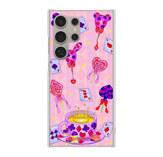 Galaxy S24 Ultra SCG26 au むかいあぐる トランプティー ハードケース 背面印刷