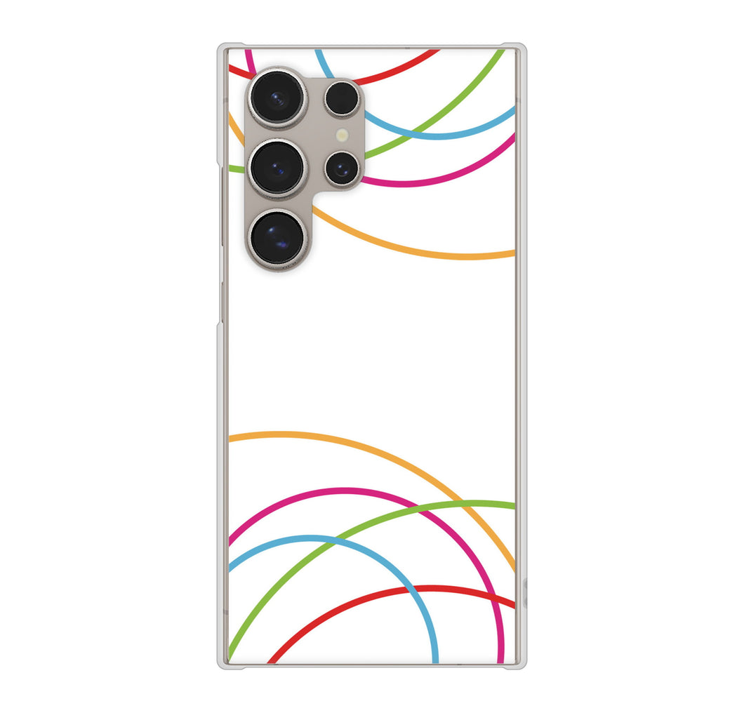 Galaxy S24 Ultra SCG26 au IB912 重なり合う曲線 ハードケース 背面印刷