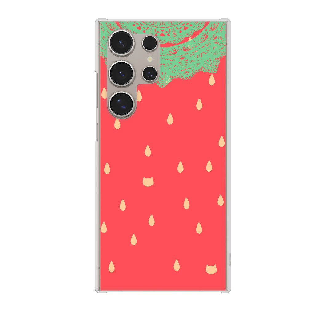 Galaxy S24 Ultra SCG26 au MI800 strawberry ストロベリー ハードケース 背面印刷