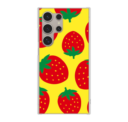 Galaxy S24 Ultra SCG26 au 大きいイチゴ模様 ハードケース 背面印刷