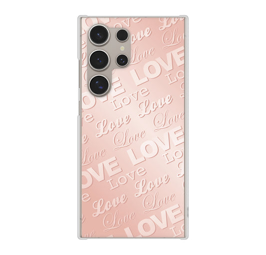Galaxy S24 Ultra SCG26 au エンボス風LOVEリンク ハードケース 背面印刷