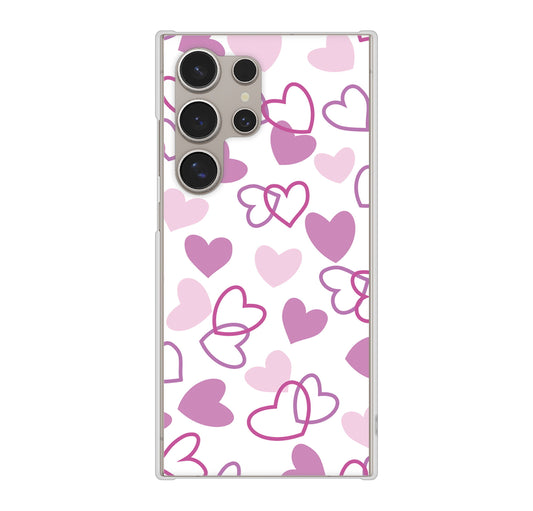 Galaxy S24 Ultra SCG26 au ハートがいっぱい ハードケース 背面印刷
