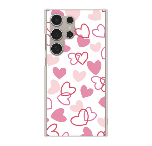 Galaxy S24 Ultra SCG26 au ハートがいっぱい ハードケース 背面印刷