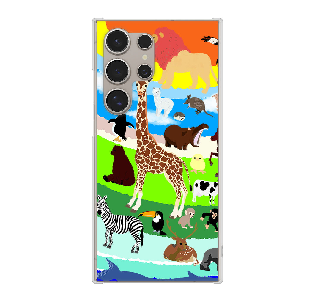 Galaxy S24 Ultra SCG26 au YJ201 アニマルプラネット ハードケース 背面印刷