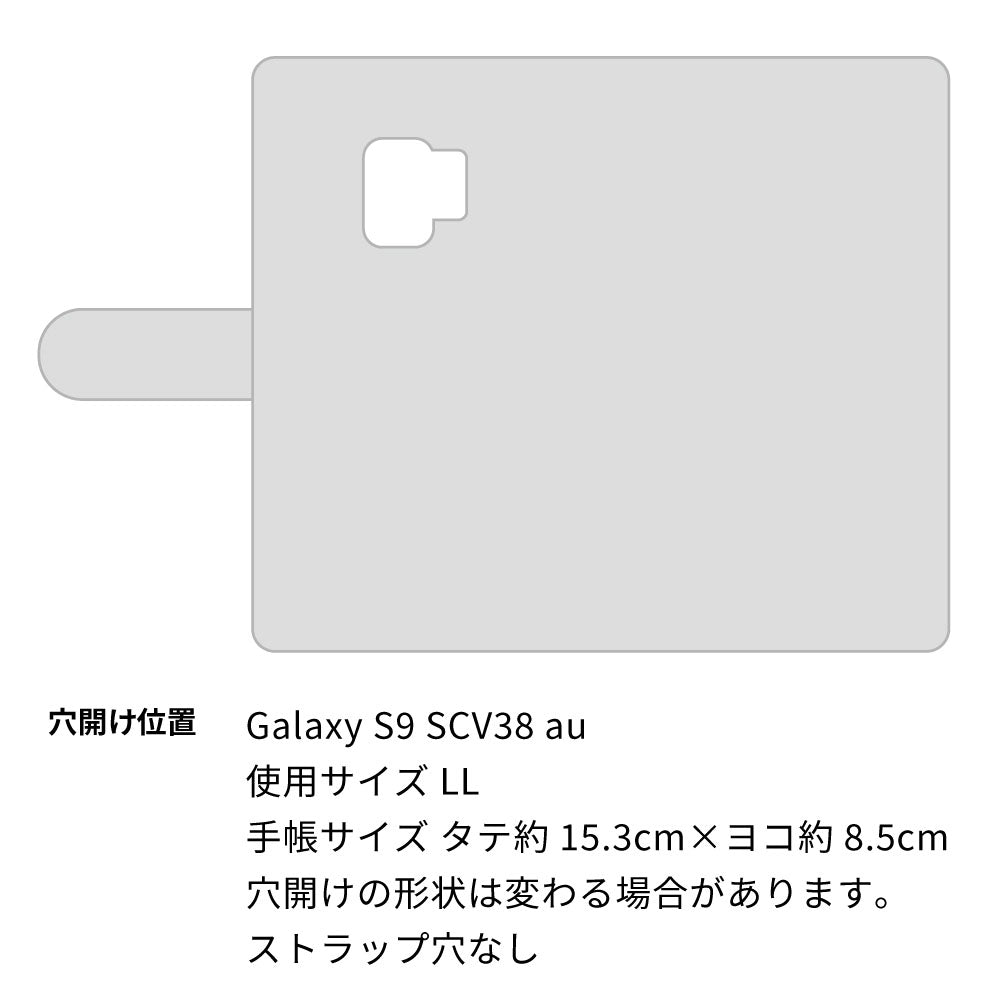 Galaxy S9 SCV38 au イタリアンレザー 手帳型ケース（本革・KOALA） 耐衝撃