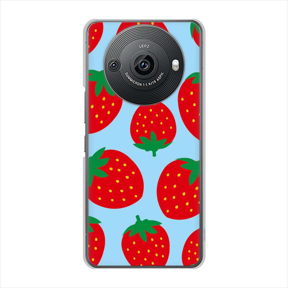 AQUOS R8 pro SH-51D docomo 大きいイチゴ模様 ハードケース 背面印刷