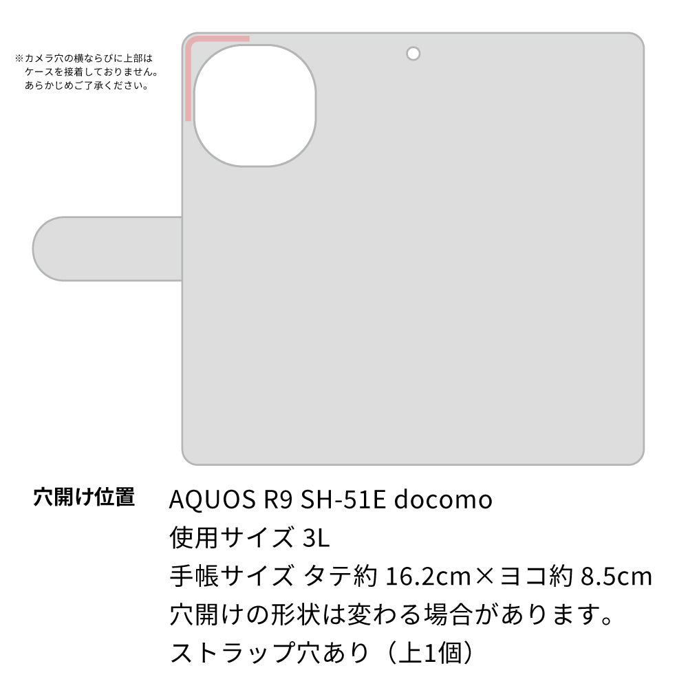 AQUOS R9 SH-51E docomo お相撲さんプリント手帳ケース