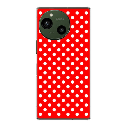 AQUOS R9 SH-51E docomo 高画質仕上げ 背面印刷 ハードケースシンプル柄（水玉）