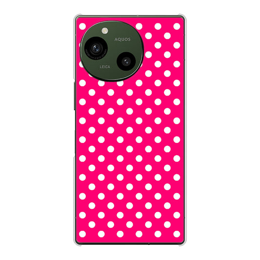 AQUOS R9 SH-51E docomo 高画質仕上げ 背面印刷 ハードケースシンプル柄（水玉）