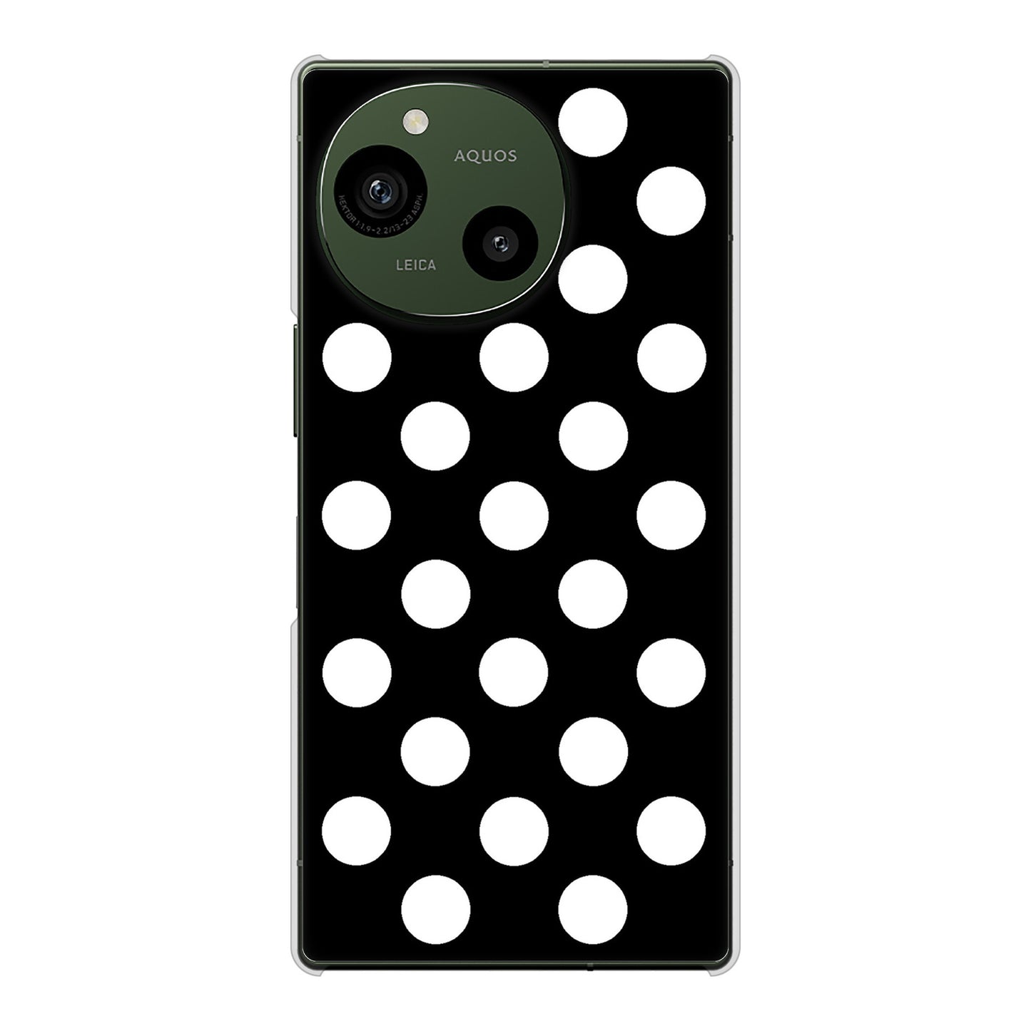 AQUOS R9 SH-51E docomo 高画質仕上げ 背面印刷 ハードケースシンプル柄（水玉）