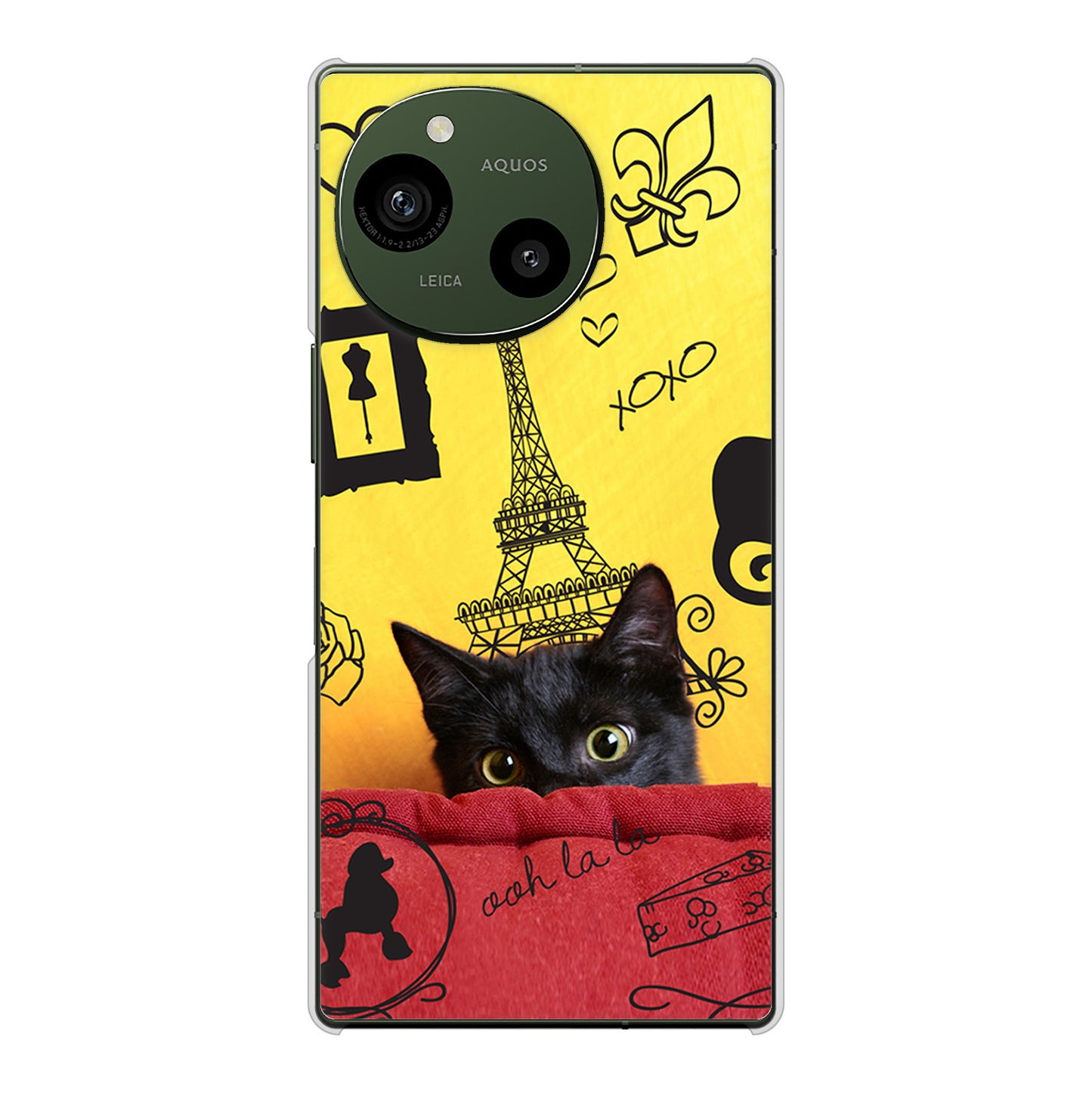 AQUOS R9 SH-51E docomo LOVE フランス ハードケース 背面印刷