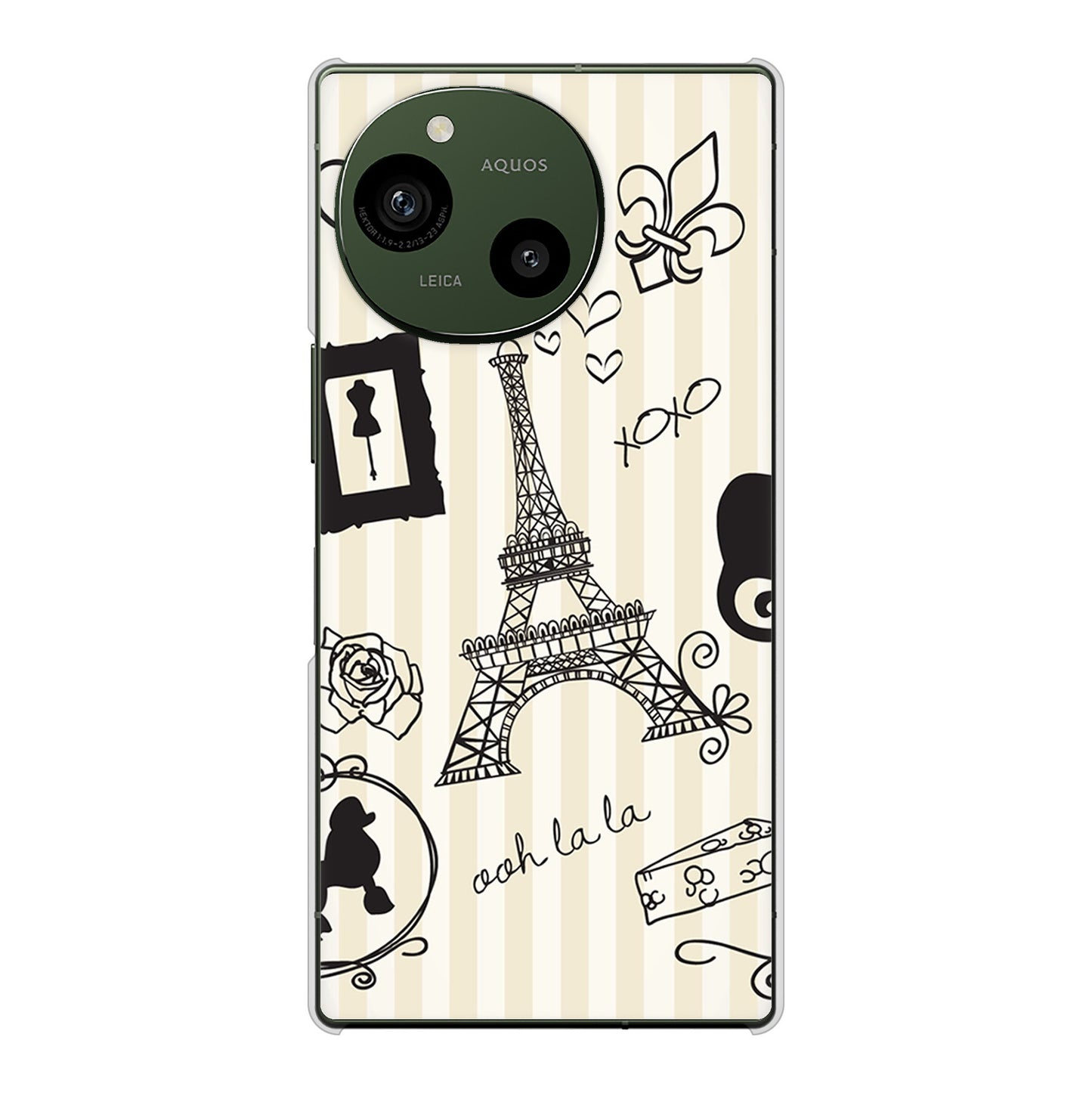 AQUOS R9 SH-51E docomo LOVE フランス ハードケース 背面印刷