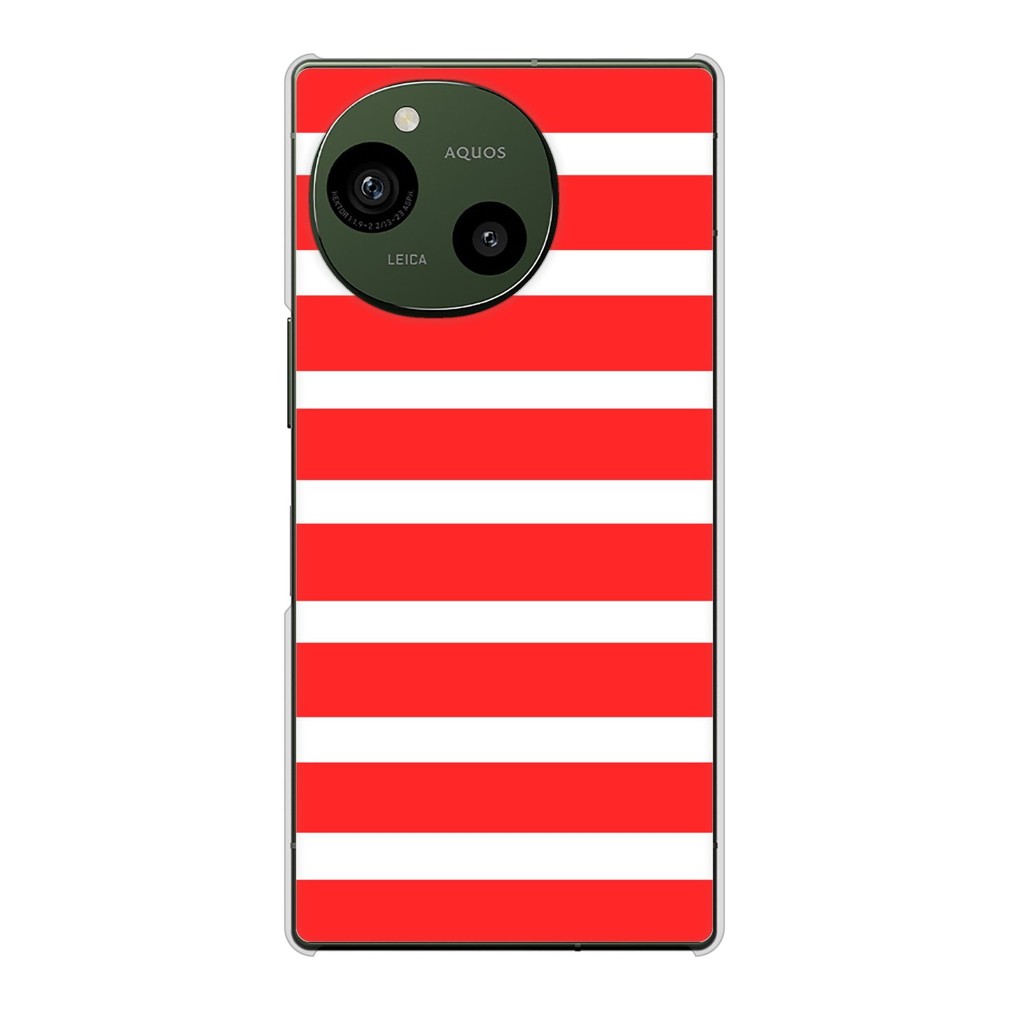 AQUOS R9 SH-51E docomo 高画質仕上げ 背面印刷 ハードケースシンプルボーダー