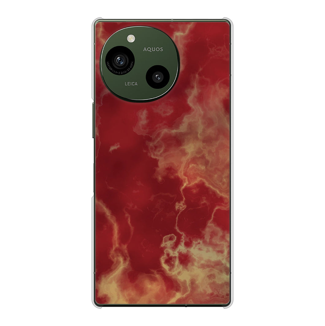 AQUOS R9 SH-51E docomo 高画質仕上げ 背面印刷 ハードケース大理石BK
