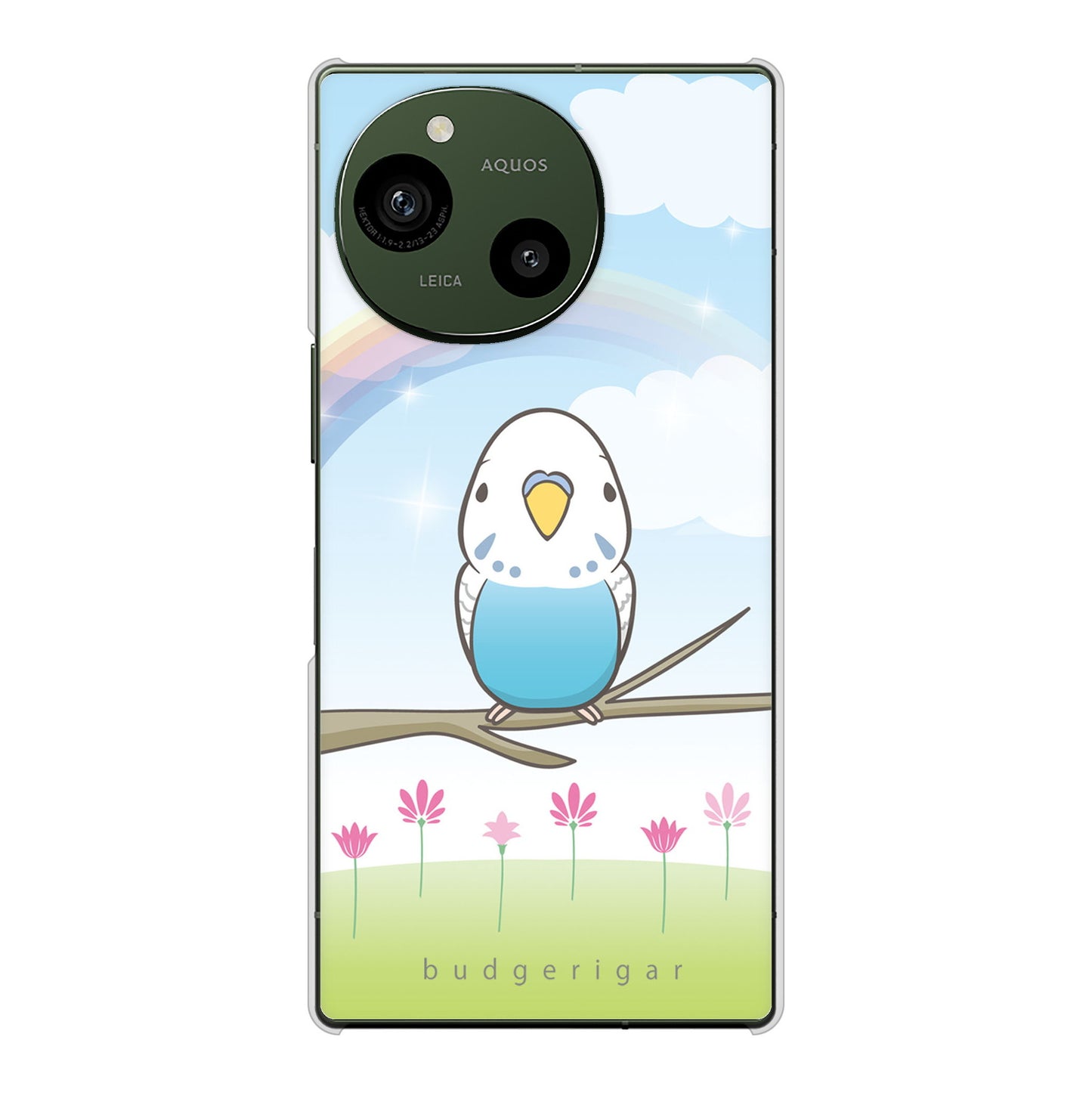 AQUOS R9 SH-51E docomo 高画質仕上げ 背面印刷 ハードケースセキセイインコ
