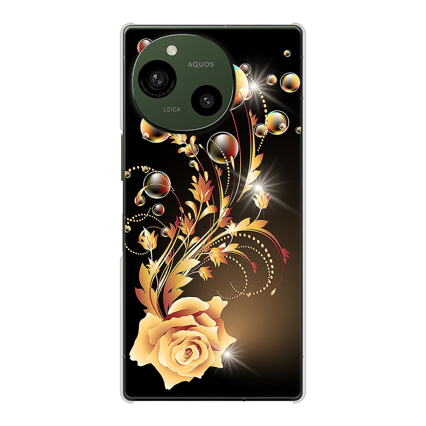 AQUOS R9 SH-51E docomo ロマンチックなバラ ハードケース 背面印刷