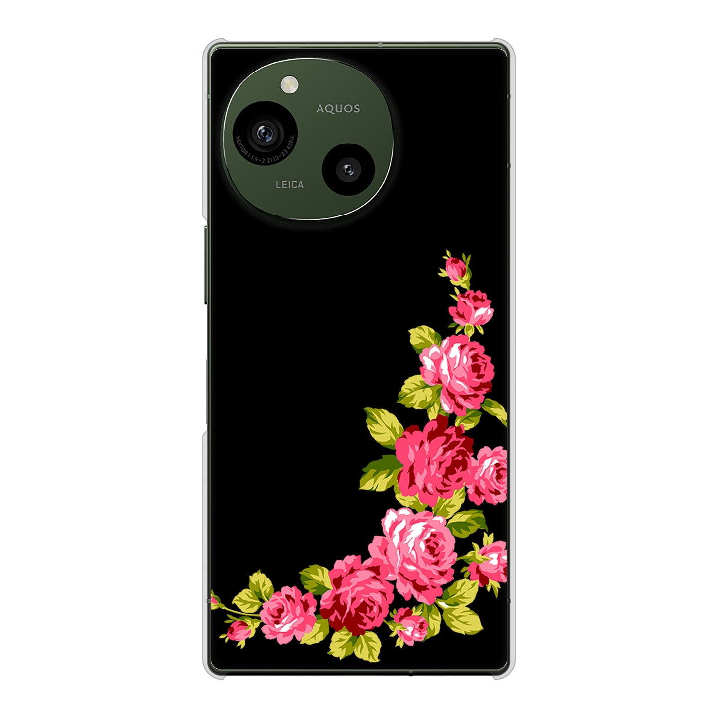 AQUOS R9 SH-51E docomo ロマンチックなバラ ハードケース 背面印刷