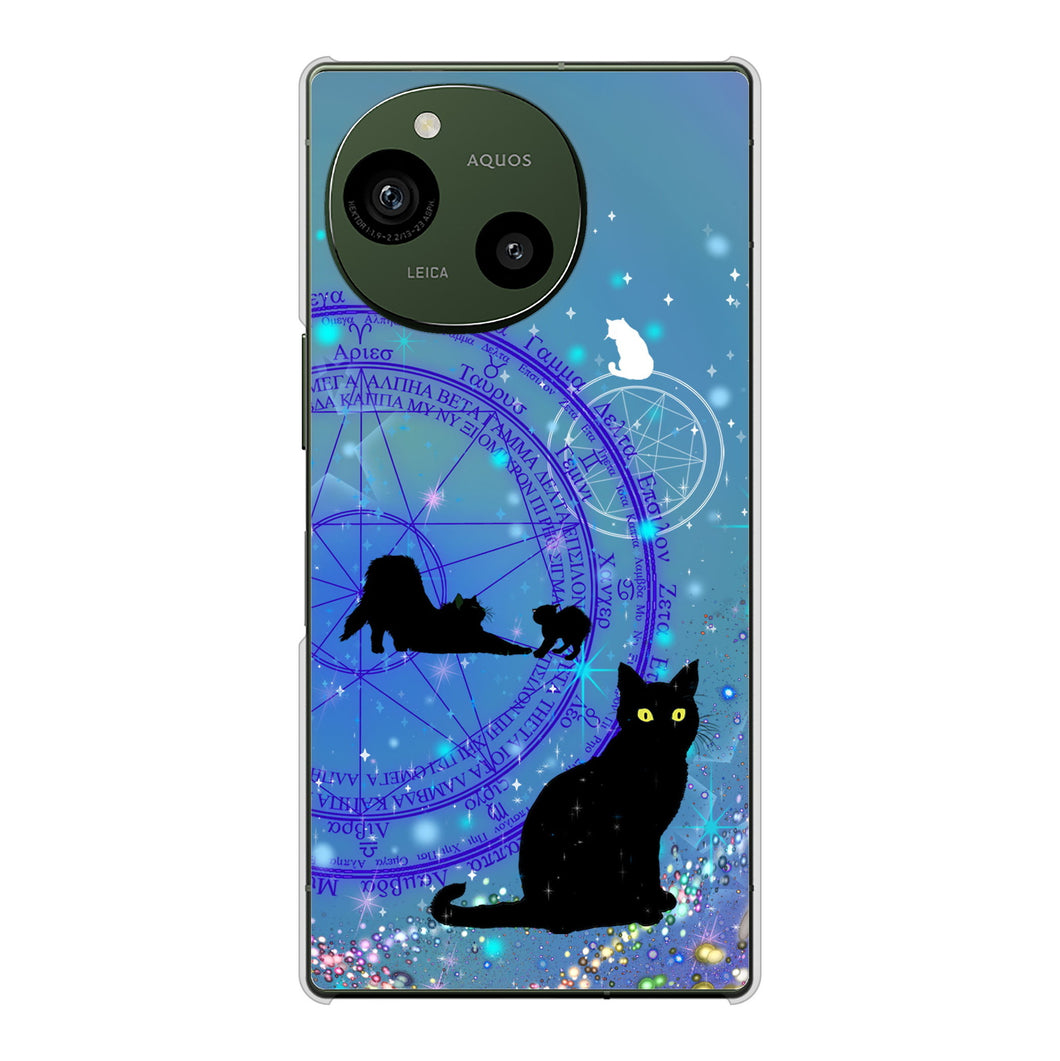 AQUOS R9 SH-51E docomo 高画質仕上げ 背面印刷 ハードケース魔法陣猫
