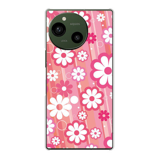 AQUOS R10 SH-51F docomo 751 マーガレット（ピンク系） ハードケース 背面印刷