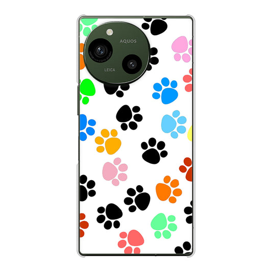 AQUOS R10 SH-51F docomo 1108 あしあとカラフル ハードケース 背面印刷