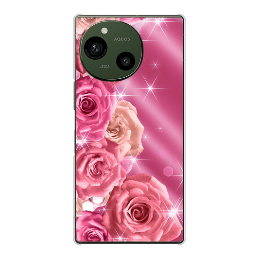 AQUOS R10 SH-51F docomo 1182 ピンクの薔薇に誘われて ハードケース 背面印刷