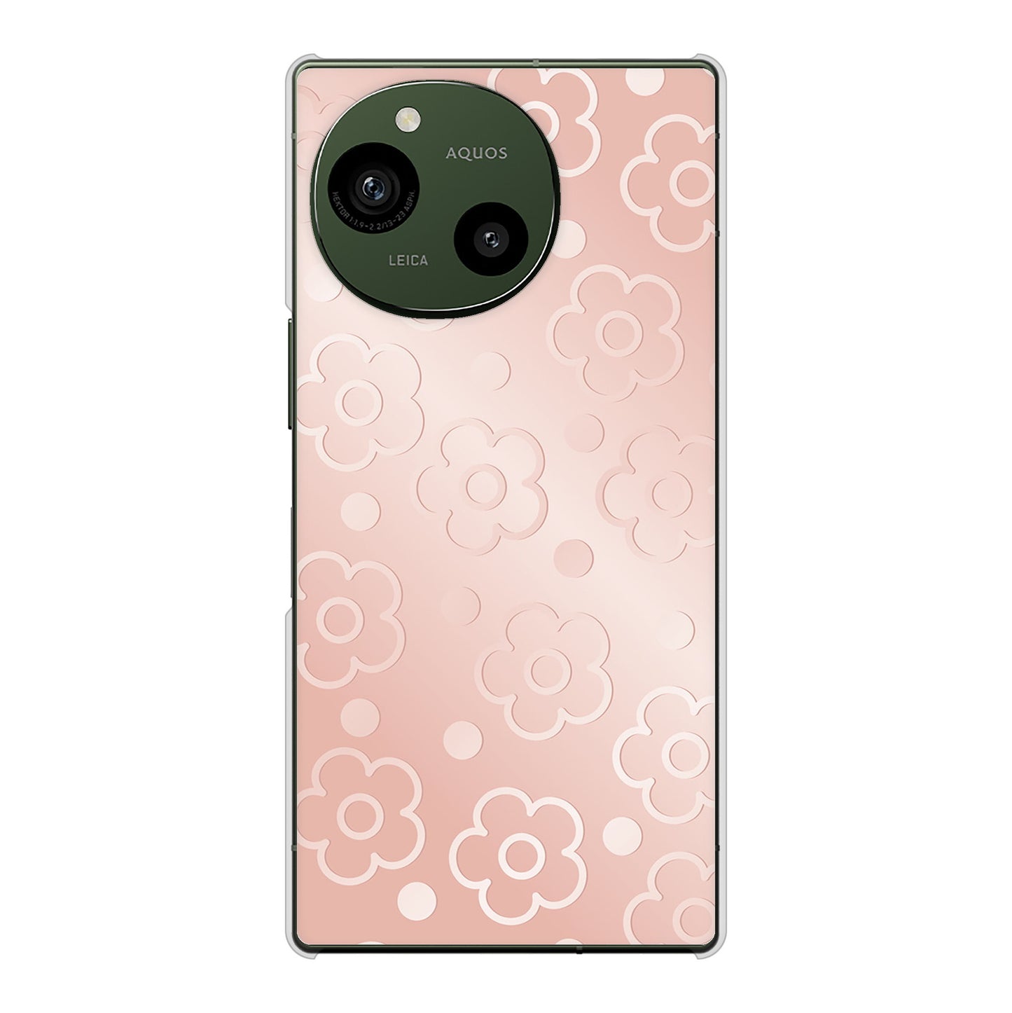 AQUOS R10 SH-51F docomo エンボス風デイジーシンプル ハードケース 背面印刷