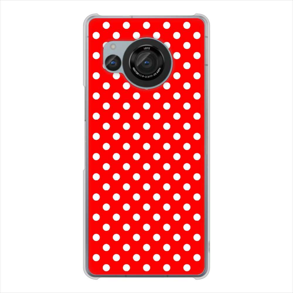 AQUOS R8 SH-52D docomo シンプル柄（水玉） ハードケース 背面印刷