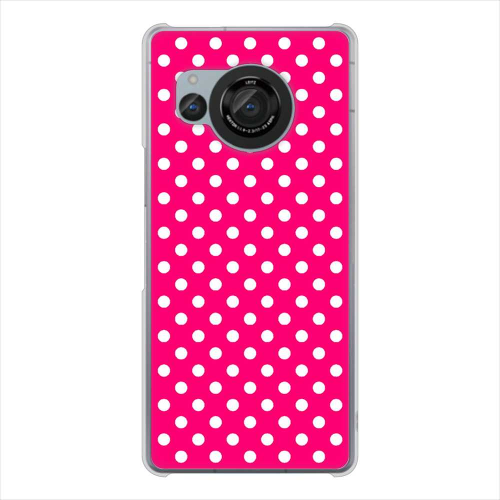 AQUOS R8 SH-52D docomo シンプル柄（水玉） ハードケース 背面印刷