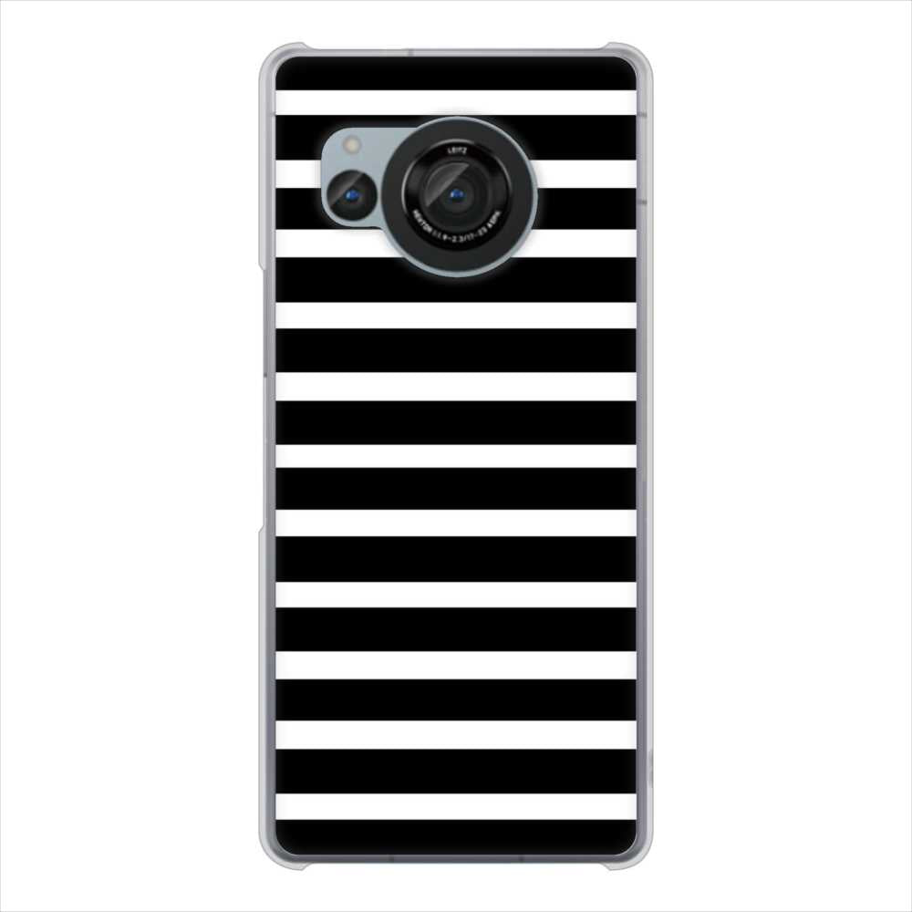 AQUOS R8 SH-52D docomo シンプルボーダー ハードケース 背面印刷