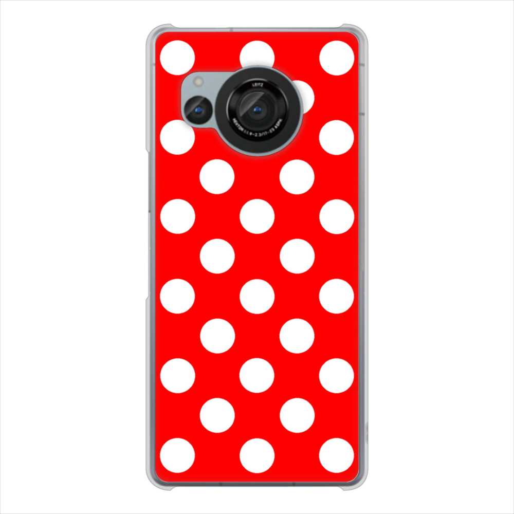 AQUOS R8 SH-52D docomo シンプル柄（水玉） ハードケース 背面印刷