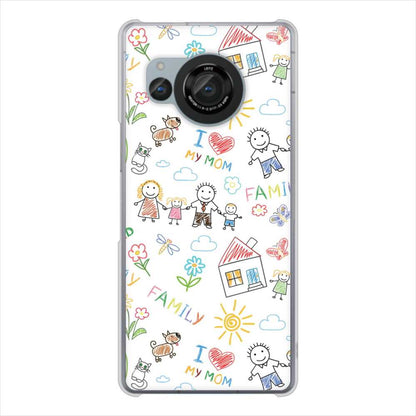 AQUOS R8 SH-52D docomo カップル＆ファミリー ハードケース 背面印刷