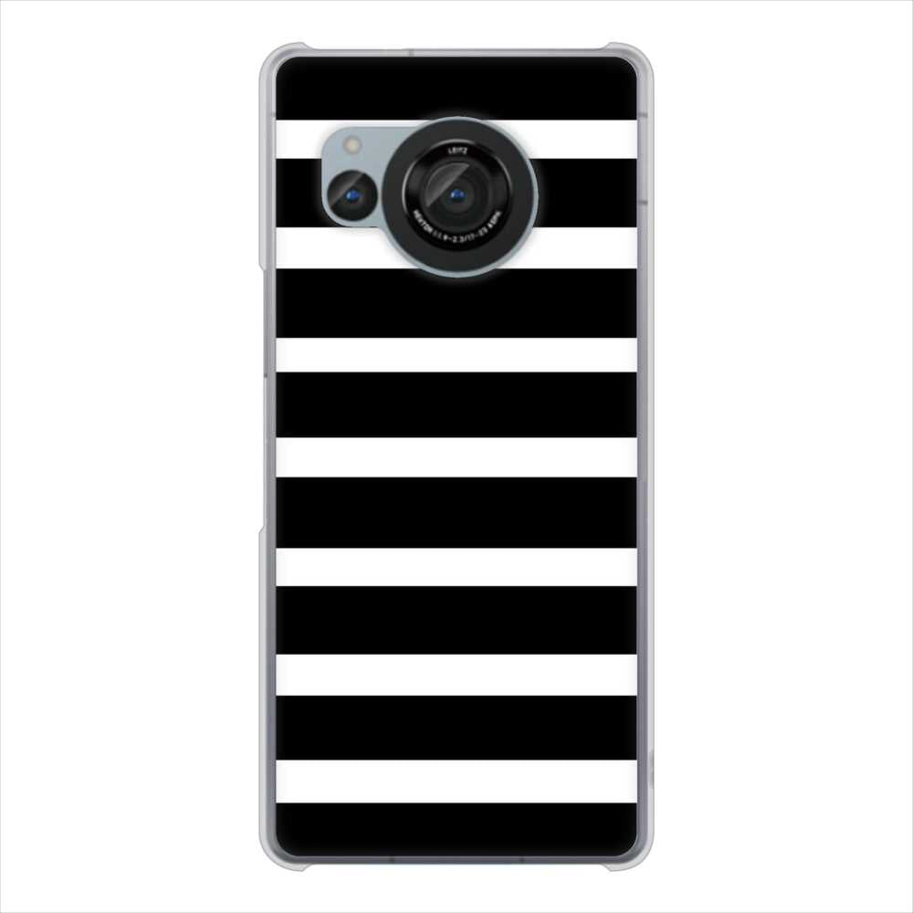 AQUOS R8 SH-52D docomo シンプルボーダー ハードケース 背面印刷
