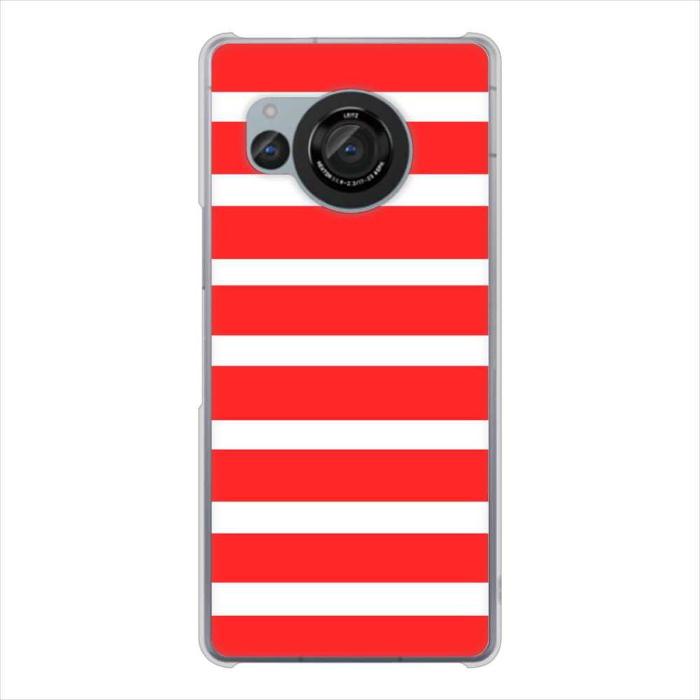 AQUOS R8 SH-52D docomo シンプルボーダー ハードケース 背面印刷
