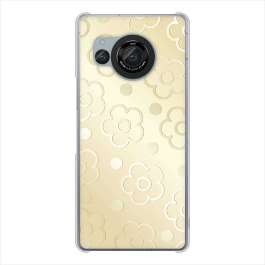 AQUOS R8 SH-52D docomo エンボス風デイジーシンプル ハードケース 背面印刷