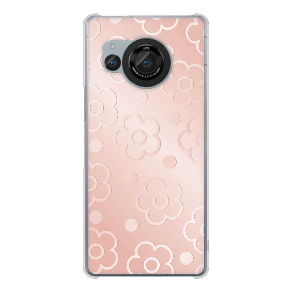 AQUOS R8 SH-52D docomo エンボス風デイジーシンプル ハードケース 背面印刷