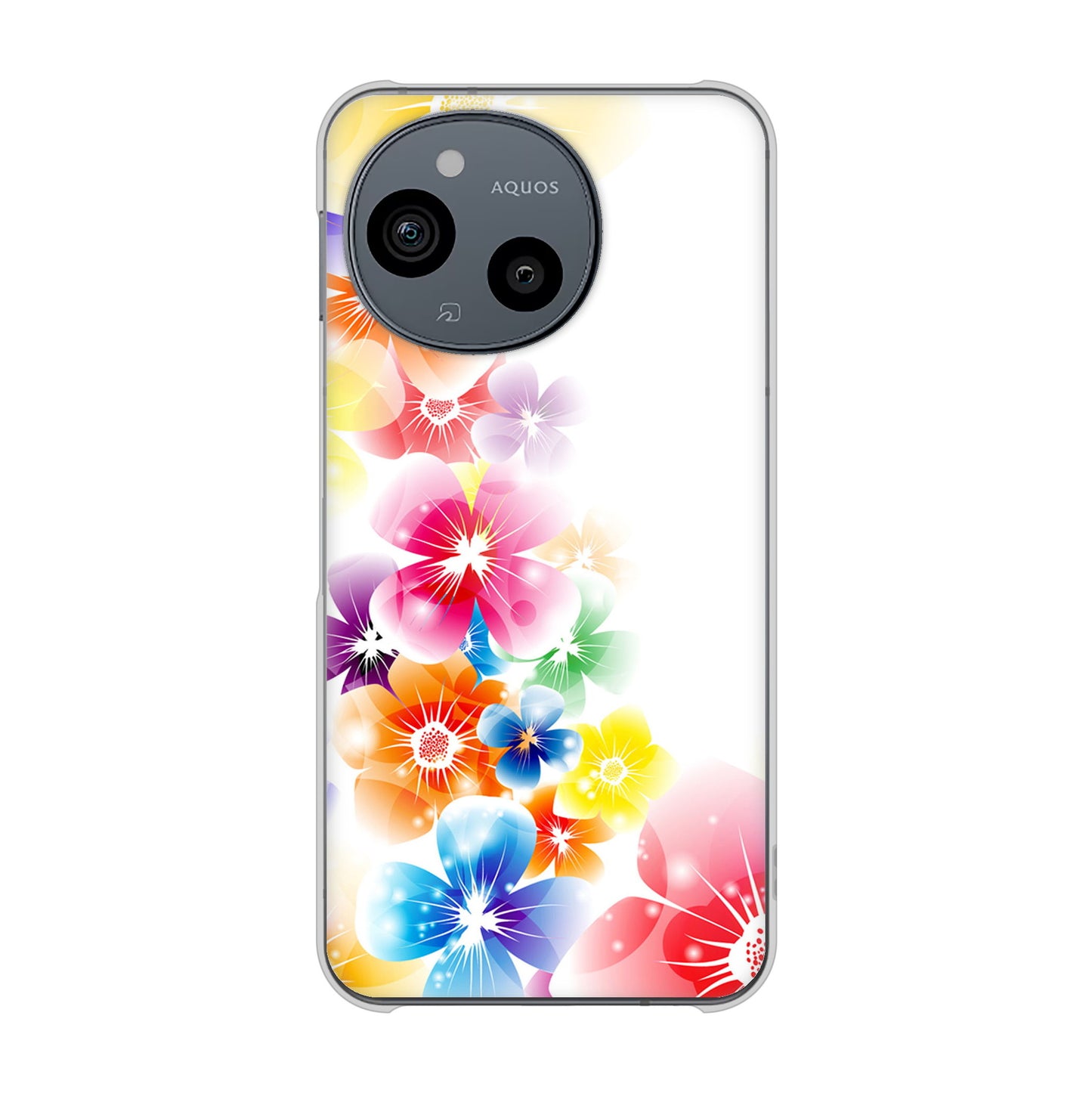 AQUOS sense9 SH-53E docomo 高画質仕上げ 背面印刷 ハードケース 【1209 光と花】