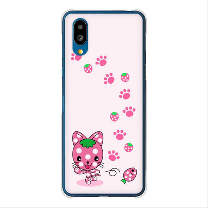 BASIO active SHG09 au むかいあぐる イチゴ猫のにゃんベリー ハードケース 背面印刷