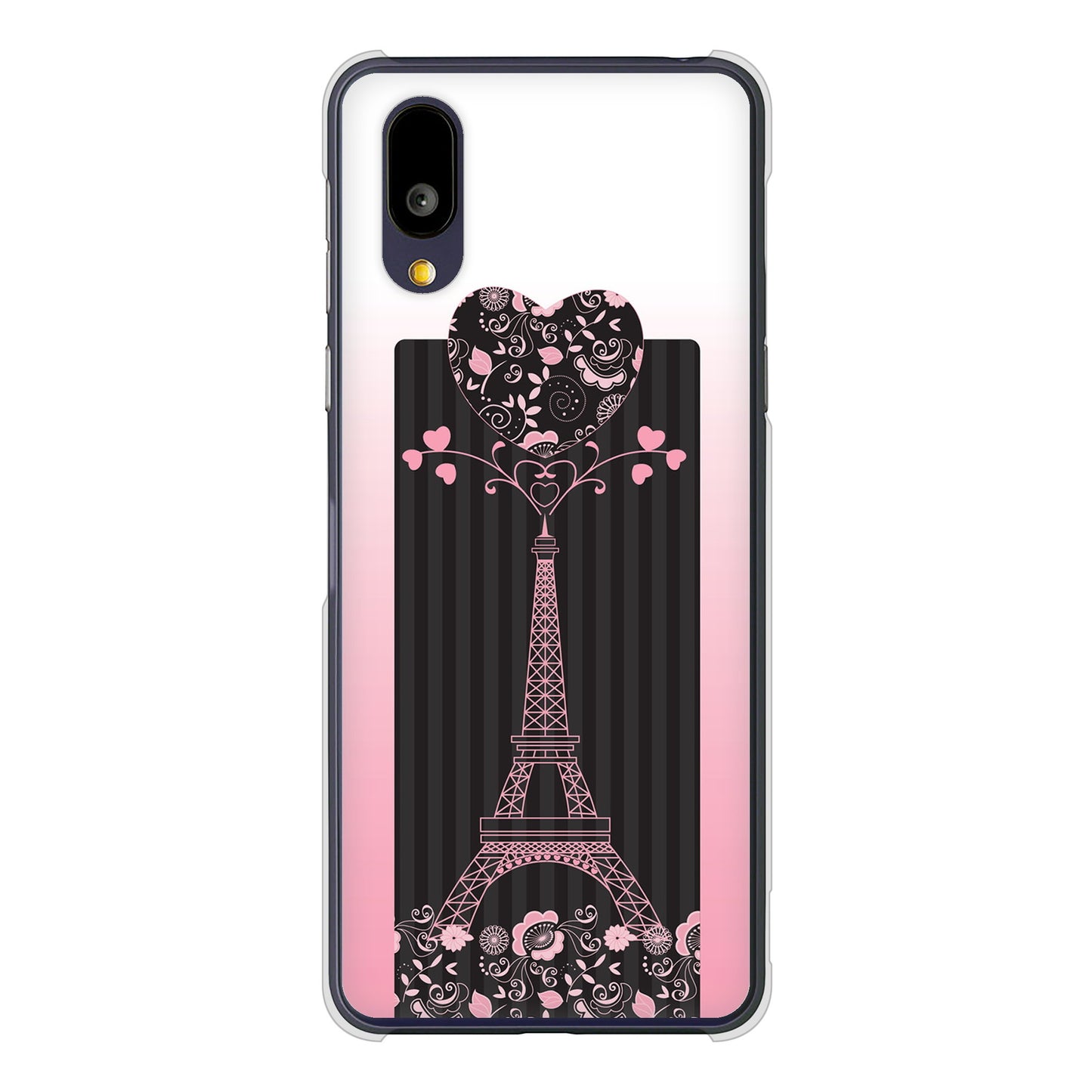 BASIO active2 SHG12 au 高画質仕上げ 背面印刷 ハードケースLOVE フランス