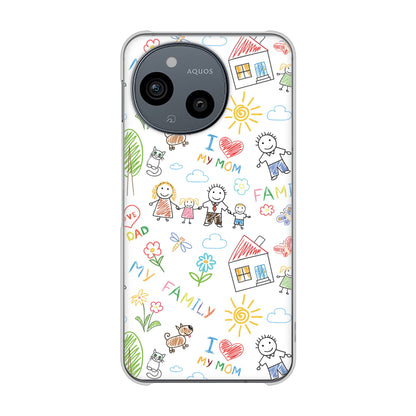 AQUOS sense9 SHG14 au カップル＆ファミリー ハードケース 背面印刷