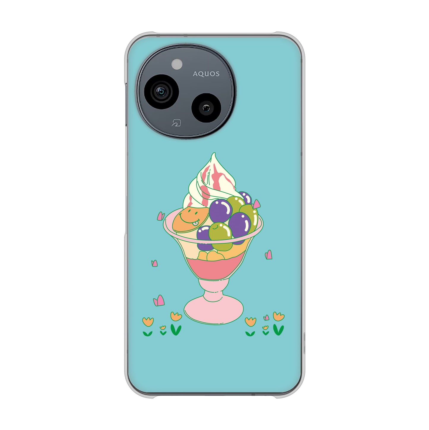 AQUOS sense9 SHG14 au スイーツイラスト ハードケース 背面印刷