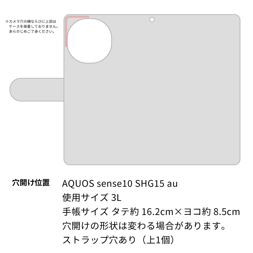 AQUOS sense10 SHG15 au 高画質仕上げ プリント手帳型ケース ( 通常型 ) 【FD812 スペースニャンコ（大坪）】