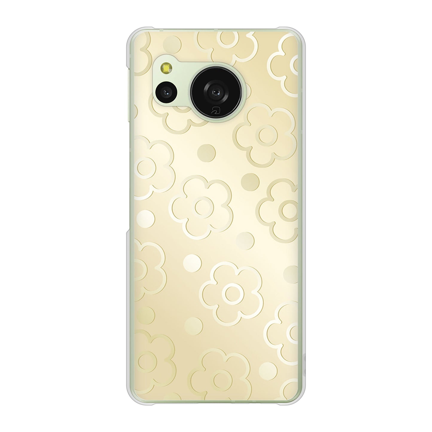 AQUOS sense8 SH-M26 エンボス風デイジーシンプル ハードケース 背面印刷